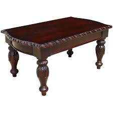 A coffee table, side table, or accent table is always there when you need a convenient place to set your drink or display decor. American Empire Wooden Hand Carved Ornate Coffee Table