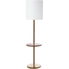 The style of this floor lamp with table attachments is also set to impress. 65 Janell End Table Floor Lamp Brown Includes Cfl Light Bulb Safavieh Target