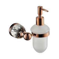 Bathroom chrome soap dispenser frosted glass wall mounted stylish modern. Luxury Crystal Brass Copper Wall Mounted Rose Gold Liquid Soap Dispenser With Frosted Glass Container Bottle Soap Dispenser Liquid Soap Dispensersoap Liquid Dispenser Aliexpress