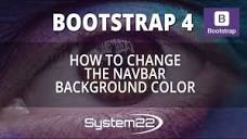 Bootstrap 4 How To Change The Navbar Background Color 👈 - YouTube