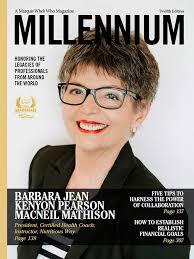 Barbara Jean Kenyon Pearson MacNeil Mathison Featured in Marquis Who's Who  Millennium Magazine