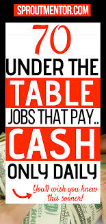 Do You Want To Make Money With Cash Payout Jobs Here Are 70 Under The Table Jobs Which Are Ideas Wo Under The Table Jobs Work From Home Jobs How To