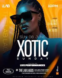 XOTIC PARTY NIGHT TODAY @thelablagos Afro•Amapiano•House• 💫 Exotic Dancers  💫 VIP bottle service 💫 The wildest crowd 🕙 10PM till late 🎟️ DM for VIP  & table bookings DON'T MISS THIS ONE.
