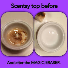 How does a wax warmer work? Clean Your Scentsy Warmer Dish With The Mr Clean Magic Eraser Scentsy Scentsy Warmer How To Clean Wax Warmer