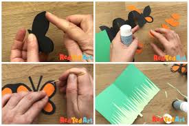 Once you have the knack. Easy Pop Up Butterfly Card Red Ted Art Make Crafting With Kids Easy Fun