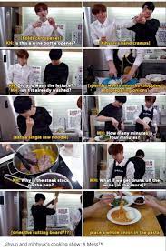 Kihyun is the member who makes the food but recently, wonho hyung has been cooking on a show (monsta x's puppy day) . Minhyuk And Kihyun S Cooking Show Kihyun Minhyuk Monsta X Wonho