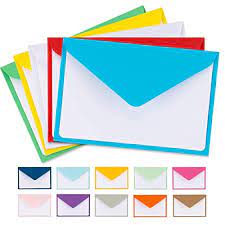 Before you make your envelopes, you should make some cards that will fit the envelope! Buy Colorful Envelopes With Blank Flat White Cards 5 X 7 Assorted Colors 105 Pack Card Making Supplies For Birthday Graduation Baby Shower Online In Indonesia B08dv45436