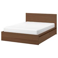 malm cadre lit haut 4rgt teinte brun plaque frene leirsund 160x200 cm ikea high bed frame malm bed frame malm bed