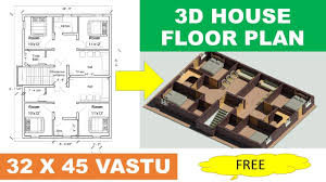 Add furniture to design interior of your home. 32 X 45 House Plan Double Flat Floor Plan Map Naksha India Youtube