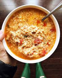 You Need To Make This Chicken Tomato Soup With Cauliflower Rice Because It S Easy It S Healthy It Fit Chicken Tomato Soup Healthy Recipes Tomato Recipes