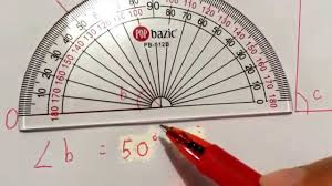 For example, to draw ∠omp having a. How To Measure Angles Using A Protractor Youtube