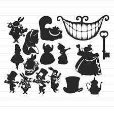 Silhouette Alice In Wonderland Clip Art Black And White Instant Download Alice In Wonderland Silhouettes Alice In Alice In Wonderland Silhouette Alice In Wonderland Drawings Alice In Wonderland Disney