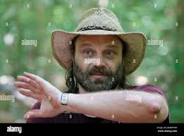 Archeologist, Daniel Sayers, a professor at American University gestures at  a dig site in the Great Dismal Swamp NC., Thursday, June 9, 2011. (AP  Photo/Steve Helber Stock Photo