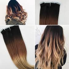 Teal is one of the most popular hair colors right now and it's very edgy and cool. Tape In Human Hair Extensions Natural Ombre Tape Ins Black Etsy