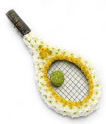 Tennis Racket Tribute Funeral Flowers Funeral Flower Arrangements Funeral Floral