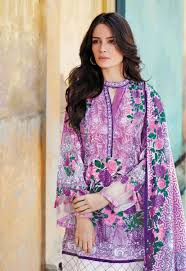Purple Printed Lawn Three Pice Dress By Gul Ahmed Stylish Dress Book Stylish Dresses For Girls Sleeves Designs For Dresses