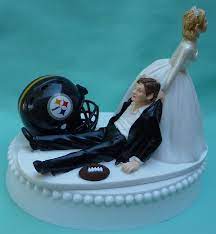 Pittsburgh steelers lunch napkins 36ct 6 1/2in x 6 1/2in paper napkins. Wedding Cake Topper Pittsburgh Steelers Football Themed W Etsy Wedding Cake Toppers Elegant Wedding Cake Toppers Wedding Cakes Blue