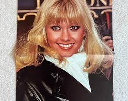 Olivia Newton John Poster 1979 ONJ Grease Swedish Poster Music Magazine  anni '70 Vintage Raro