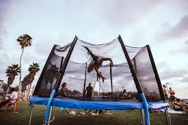 Take the webbed portion of the netting and slide through the ball on top of each pole. How To Put A Net On A Trampoline 9 Easy Steps