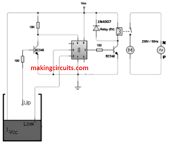 As you can see the circuit diagram of the water level monitoring system is really simple. Water Level Controller Circuit Using Ic 555