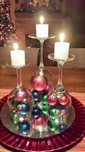 I Love This Idea Put Win Glasses Upside Down With Christmas Ornaments Under Them And Then Christmas Decor Diy Simple Christmas Christmas Table Centerpieces