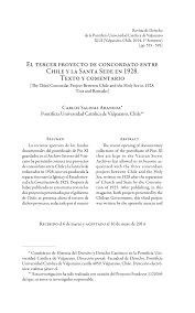 El concordato que tiene el país con el vaticano data de 1852 y desde entonces no ha sido renovado. Pdf El Tercer Proyecto De Concordato Entre Chile Y La Santa Sede En 1928 Texto Y Comentario