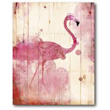 Pink Flamingo Canvas Wall Art Flamingo Painting Flamingo Decor Flamingo Art