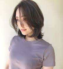 大人っぽさ2割増し 丸顔女子のお悩みを解決する 前髪なし ヘアスタイル大公開 folk ミディアムシャグヘアカット ミディアム パーマ 黒髪 ヘアスタイリング