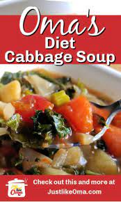 Oma S Easy Cabbage Diet Soup Recipe Recipe Diet Soup Recipes Cabbage Soup Diet Cabbage Diet