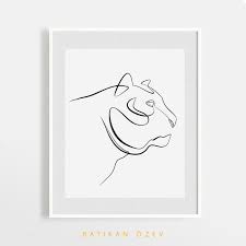 5 out of 5 stars. Animal Wall Decor Tiger Line Art Tiger Drawing Minimal Line Etsy Animal Line Drawings Line Art Minimal Wall Art