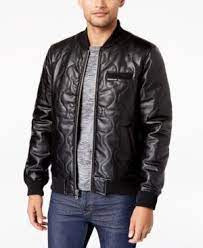 Members Only Men S Quilted Faux Leather Bomber Black Faux Leather Bomber Jacket Faux Leather Bomber Man Quilt