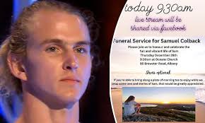 Australian Ninja Warrior star Zed Colback honours his late brother Samuel  at barefoot beach funeral following tragic death from a snorkelling  accident