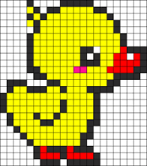 Duck Perler Bead Pattern Minecraft Pixel Art Grid Maker Anime Ideas Easy Templates Hard Pokemon Template Maker Pony Bead Patterns Perler Bead Art Perler Beads