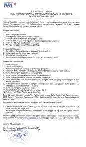 Juni 2, 2021 oleh isnanisha karlina. Lowongan Kerja Pegawai Tvri Registrasi 16 Agustus Hingga Dengan 27 Agustus 2020 Idn Paperplane
