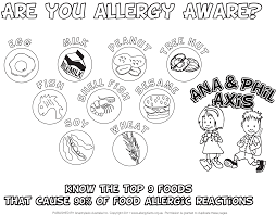 Colouring In Page Are You Allergy Aware Allergyaware Com Au Food Allergies Kids Kids Allergies Food Allergies Awareness
