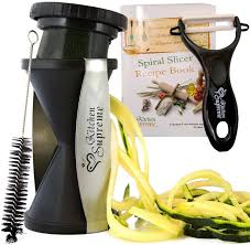 Top with remaining zucchini slices. Buy Zucchini Spaghetti Maker Complete Bundle Best Spiraler Spiralizer With Peeler Brush Noddle Zoodler To Spiral Julienne Fettuccine Pasta Hand Slicer Low Carb Keto Paleo Gluten Free Cookbook Online In