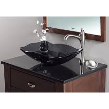 Is there a standard height i should be installing the receptacle? Novatto Glass Vessel Bathroom Sink Reviews Wayfair