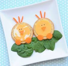 Cute Snack Idea Cheese And Cracker Chicks Food Art For Kids Healthy Easter Snacks Healthy Easter