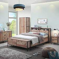 Timber Art Design Uk Stretton 3 Piece Bedroom Set 4ft6 Double Bed 2 Door Wardrobe Bedside Table Bed Frame With Storage Double Bed Frame Furniture