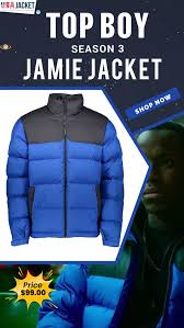 Top Boy Season 03 Blue Puffer Jamie Jacket With Hood Boys Top Jackets Boys