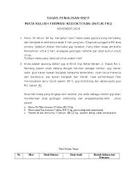 Resep yang dituliskan untuk obat terkontrol (obat yang penggunaan, kepemilikan, dan pembuatannya diatur oleh pemerintah) memerlukan tandatangan (ditulis tangan) dan nomor lisensi dari praktisi atau dokter. Doc Tugas Penulisan Resep Ikgk 1 Kel 4 Fkg Ui 2015 Academia Edu