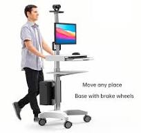 Likaymo Medical Trolley with Monitor Mount Adjustable ...