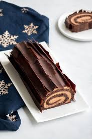 Buche Chocolat Roulee Buche Roulee Au Chocolat Empreinte Sucree Idee Gateau Noel Buche Au Chocolat Roule Au Chocolat