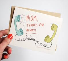 Drawing Happy Birthday Card For Mother Mom Listening Card Birthday Cards For Mom Diy Gifts For Mom Mom Cards