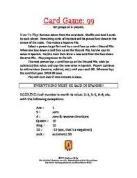 99 Card Game Instructions For Spanish Class Spanish Teaching Resources Card Games Spanish Lesson Plans
