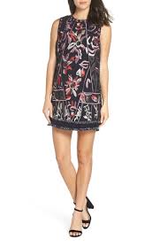 Takeo Embroidered Shift Dress In Takeo Multi Embroidered Shift Dress Trendy Cocktail Dresses Dresses
