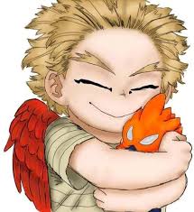 He has feathery ash blonde hair swept messily backward with some hawks is a major supporting protagonist in the popular 2014 superhero manga and anime series my. I Colored Little Hawks Because Hes Too Cute Bokunoheroacademia