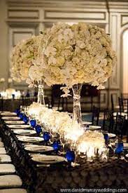 Dramatic Wedding Reception Tablescapes Large Flower Arrangements Floral Wedding