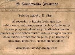 Bolivia 6 agosto 1825 día de la independencia i. Asi Saludaba Santa Cruz A Bolivia El 6 De Agosto De 1887 Personalized Items Person