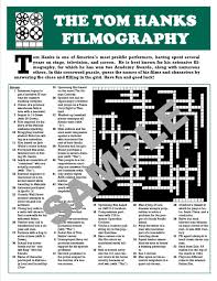 Print free sports crossword puzzles. Movie Fan S Printable Crossword Puzzlecustom Digital Etsy